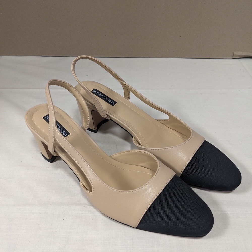Miraazzurra Women's Sling Back Chunky Heels Size 11